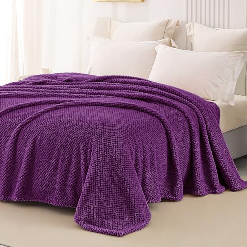 Soft Fleece King Size Bed Blanket (Purple / King(90x104 In))