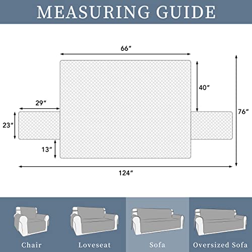Double Protection 100% Waterproof Sofa Covers for Living Room (Beige/Beige / Sofa Large)