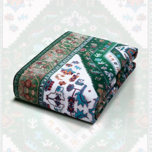 2x3 Washable Non Slip Boho Small Area Rug for Entryway (Green White/Multi / 2' x 3' (Rectangular))