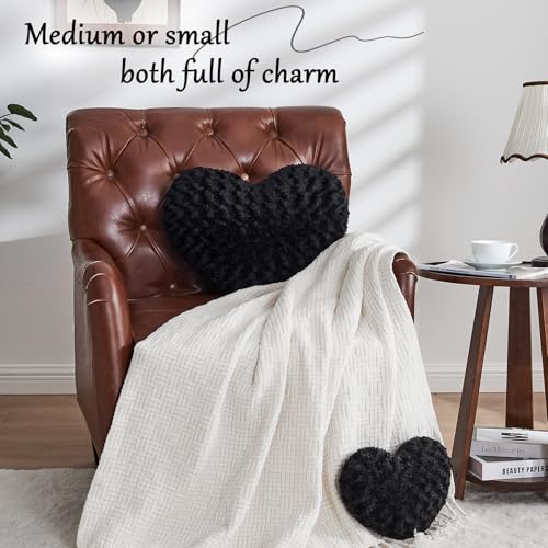 Black Throw Pillows (Midnight Black / Small - 13" x 10")