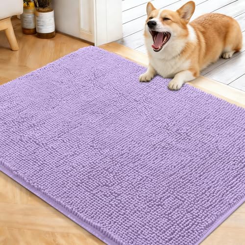 Dog Door Mat for Muddy Paws 40x32 (Lavender / 40" X 32")