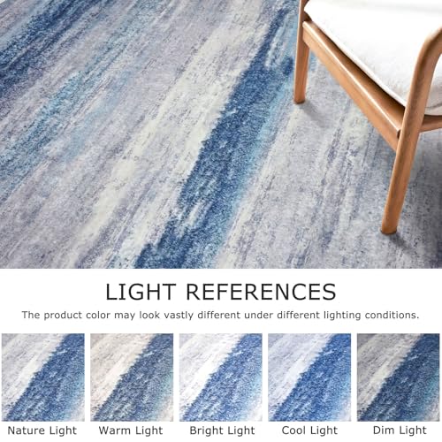 3x5 Rug Modern Ombre Living Room Area Rug (Blue/Grey/Beige / 3' x 5' (Rectangular))