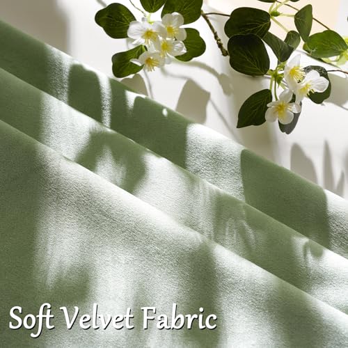 Sage Green Velvet Throw Pillow Covers 18x18 Pack of 2 (Sage Green / 18" x 18" (Pack of 2))