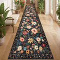 3x14 Washable Runner Rug (Black / 3' x 14' (Rectangular))