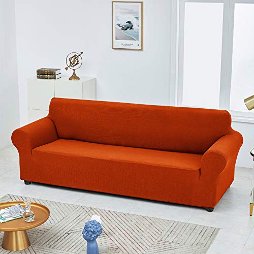 Stretch Couch Cover Slipcovers (Pureed Pumpkin / Large（78"-94"）)