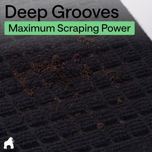 HydroABSORB Door Mat for Indoor Outdoor Use (Black / 72" X 24")