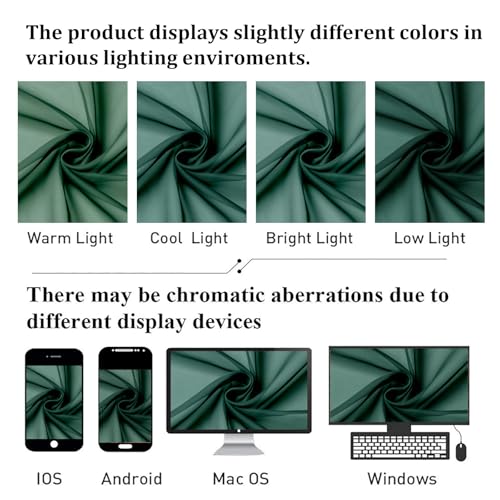 Hunter Green Sheer Curtains 90 Inches Long 2 Panels (Hunter Green / 42"W x 90"L (Pack of 2))