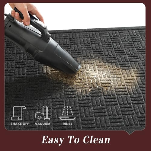 Front Door Mat Outside Entrance (Black / 2'8" x 3'11" (Rectangular))