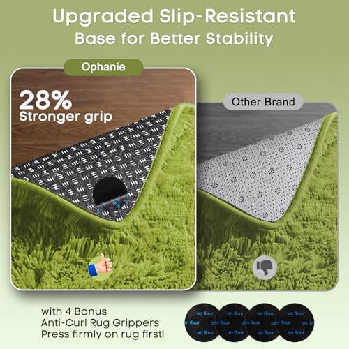 Green Rug Grass Area Rugs for Bedroom (7- Green / 4' x 6' (Rectangular))