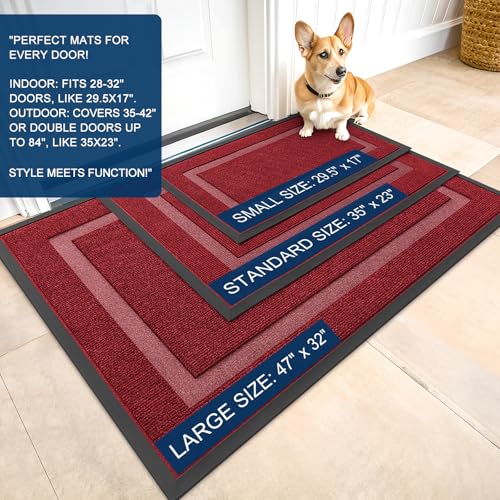 Front Door Mat Outside 59x20 (Wine Red / 59" x 20")