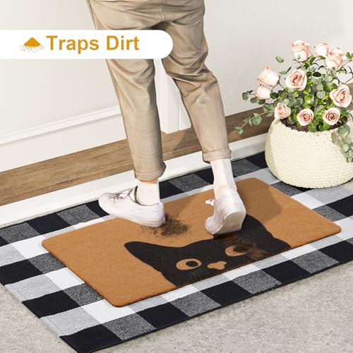 2 Pcs Fall Door Mat (Cute Cat)