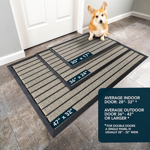 Extra Durable Door Mat Outside Entrance (36" x 24" (Rectangular) / Bright Beige)