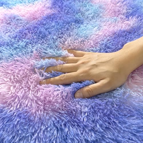 Rugs for Living Room 6x9 (6' x 9' (Rectangular) / Rainbow Purple)