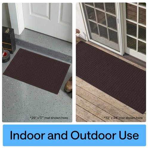 HydroABSORB Door Mat for Indoor Outdoor Use (Coffee / 72" X 24")