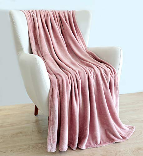 Large Flannel Fleece Throw Blanket (Two Pack 50"x70" / Pink)