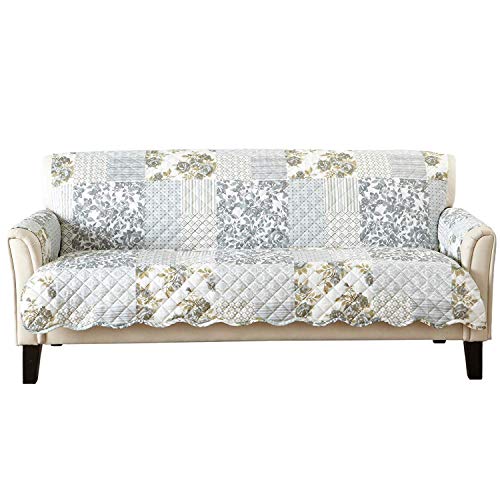 Reversible Patchwork Sofa Cover (Sofa / Patchwork - Grey)