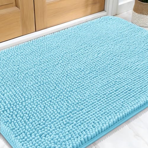 Dog Door Mat for Muddy Paws 34x21 (Blue / 34" X 21")