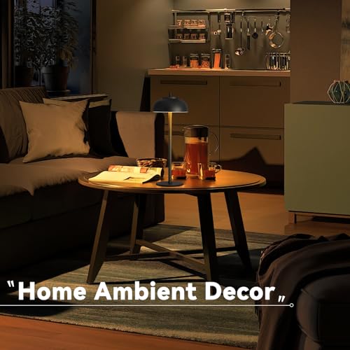 Cordless Table Lamps Rechargeable (Black-Set of Two)
