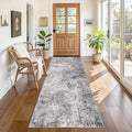 3x8 Washable Runner Rug for Hallway (Grey / 3' x 8' (Runner))