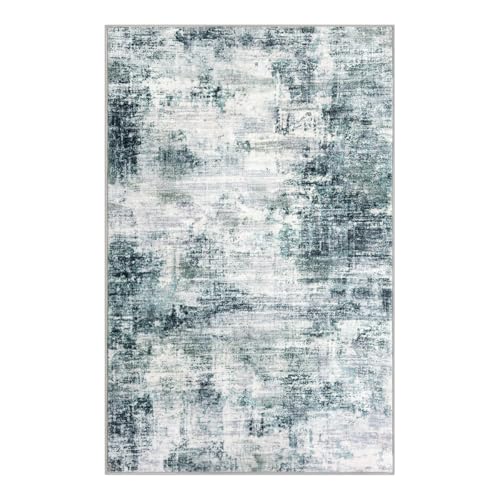 Abstract Area Rugs 8x10 Ft Washable Large Rugs for Living Room (Sage/Grey/White / 8' x 10' (Rectangular))