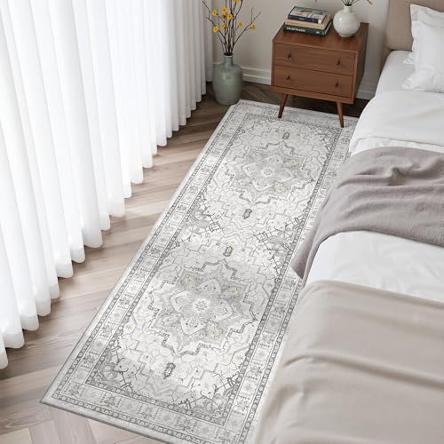 Hallway Runner Rug 2x5 Washable Entry Rugs Non (Grey / 2' x 5' (Runner))
