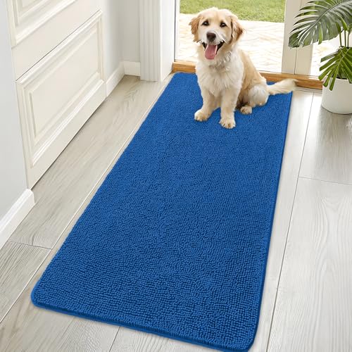 Dog Door Mat for Muddy Paws 70x35 (Deep Navy Blue / 70" X 35")