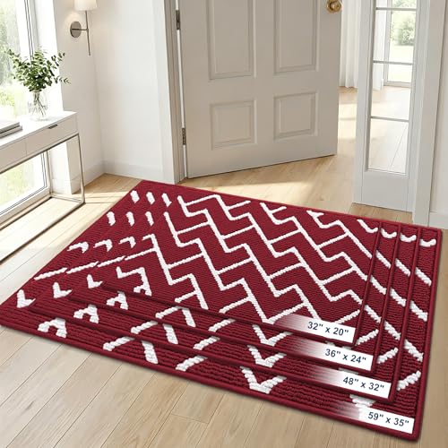 Front Door Mat 36x24 (Burgundy / 36" X 24")