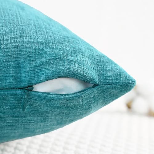 Decorative Couch Throw Pillow Covers 24 X 24 Inches Lake Blue (24" x 24" (Pack of 2) / Lake Blue)