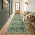 Washable Area Rug (Green/Dark Green/Gray / 2' x 7' (Rectangular))