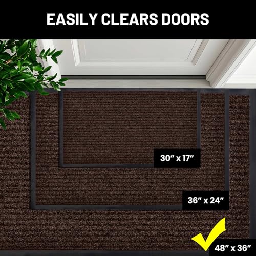 Front Door Mat (48" x 36" / Dark Brown)