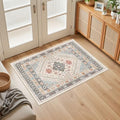 2x3 Entryway Rug Washable Rug Runner for Kitchen (Blue/Red/Multi / 2' x 3' (Runner))