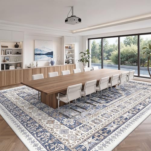 12x15 Area Rugs for Living Room (Blue/Beige / 12' x 15' (Rectangular))