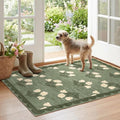 Floral Outdoor Rug (Flower - Green / 2'4" x 3'7" (Rectangular))