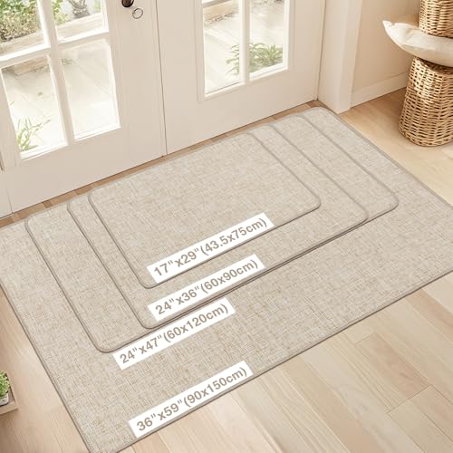 Ultra Thin Indoor Door Mat 24"x36" (Khaki / 2' X 3' (Rectangular))