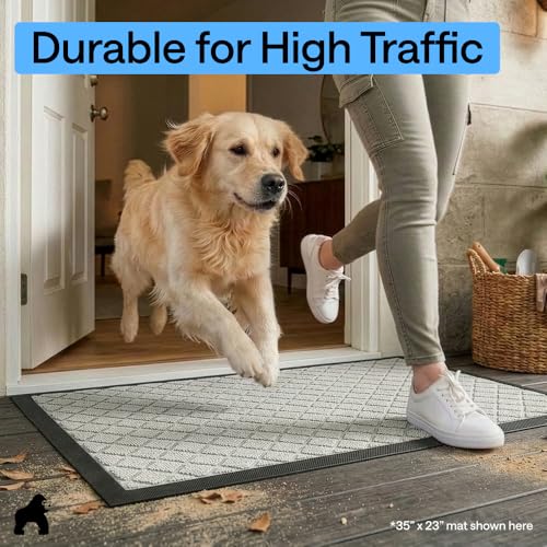 WeatherMAX Door Mat (Light Gray Lattice / 29" x 17")