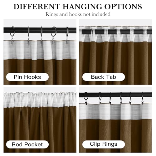 Bronze Velvet Blackout Curtains 96 inches for Bedroom Living Room (Bronze / 52"W x 96"L (Pack of 2))