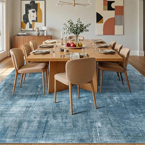 10x14 Area Rug for Living Room Modern Large Washable Rug (Blue / 10' x 14' (Rectangular))