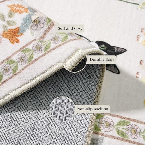 2x6 Washable Kitchen Runner rug (Light Beige / 2' x 6' (Runner))