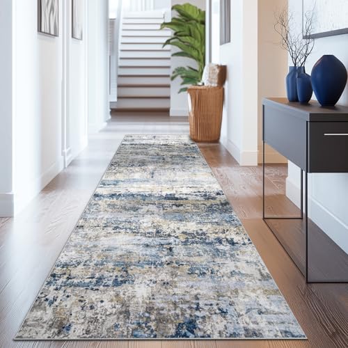 Area Rugs 2x8 Runner Rug (Bluegreybrown / 2' x 8' (Rectangular))