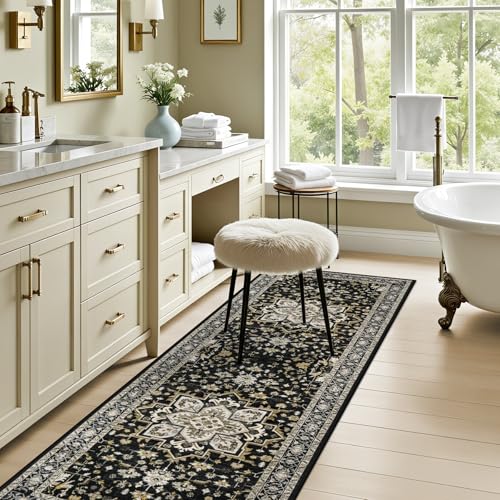 Hallway Runner Rug (Black Gold / 2'6" x 8' (Runner))