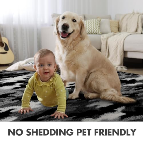 4x6 Ft Shag Rugs for Bedroom Living Room (Fa Grey 4sm15 / 4' X 6' (Rectangular))