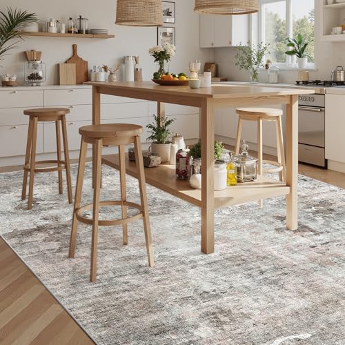 Abstract Rug 8x10 Large Living Room Area Rugs Washable Pink (Pink/Grey / 8' x 10' (Rectangular))