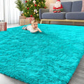 9x12 Machine Washable Large Area Rugs for Living Room (9x12 Ft / Teal Blue)
