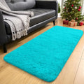 2x4 Machine Washable Runner Rugs for Hallway (2x4 Ft / Teal Blue)