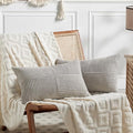 2 Packs Neutral Grey Lumbar Decorative Throw Pillow Covers 16x28 Inch for Living Room Couch Bed Sofa (Neutral Grey / 28" x 16" (Pack of 2))