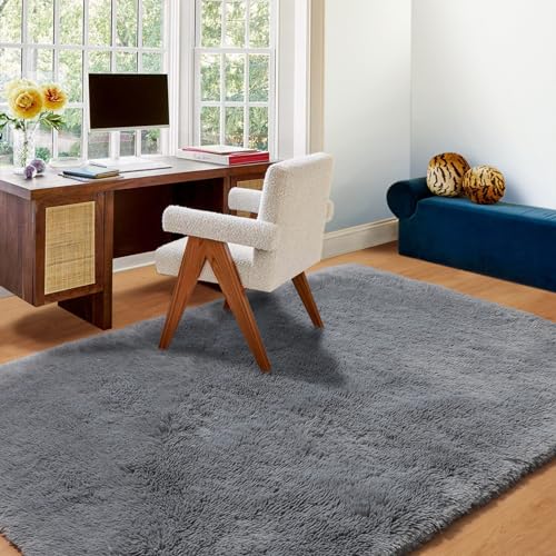 Grey Rugs for Kids Bedroom Dorm (Grey / 3' x 5' (Rectangular))