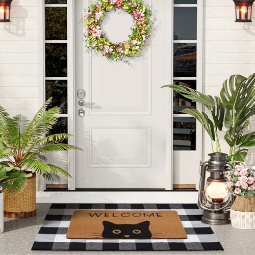 Welcome Mat Set (Cat With Green Eyes)