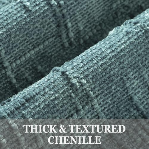 Textured Chenille Throw Pillow Covers 18x18 Set of 2 Teal (Teal / 18" x 18" (Pack of 2))