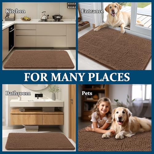 Dog Door Mat for Muddy Paws 70x32 (Mocha / 70" X 32")