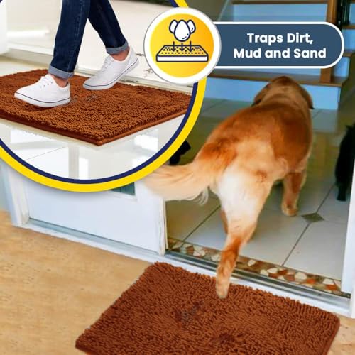 Super Water Absorbent Door Mat Indoor (Orange / 36" x 60")